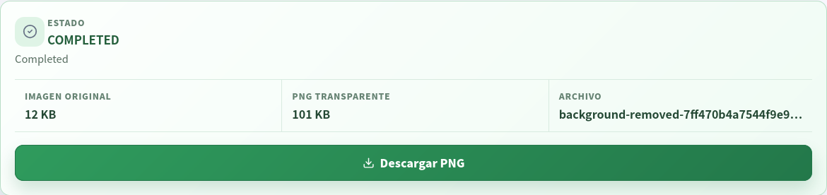 Trabajo de eliminación terminado con descarga PNG transparente.