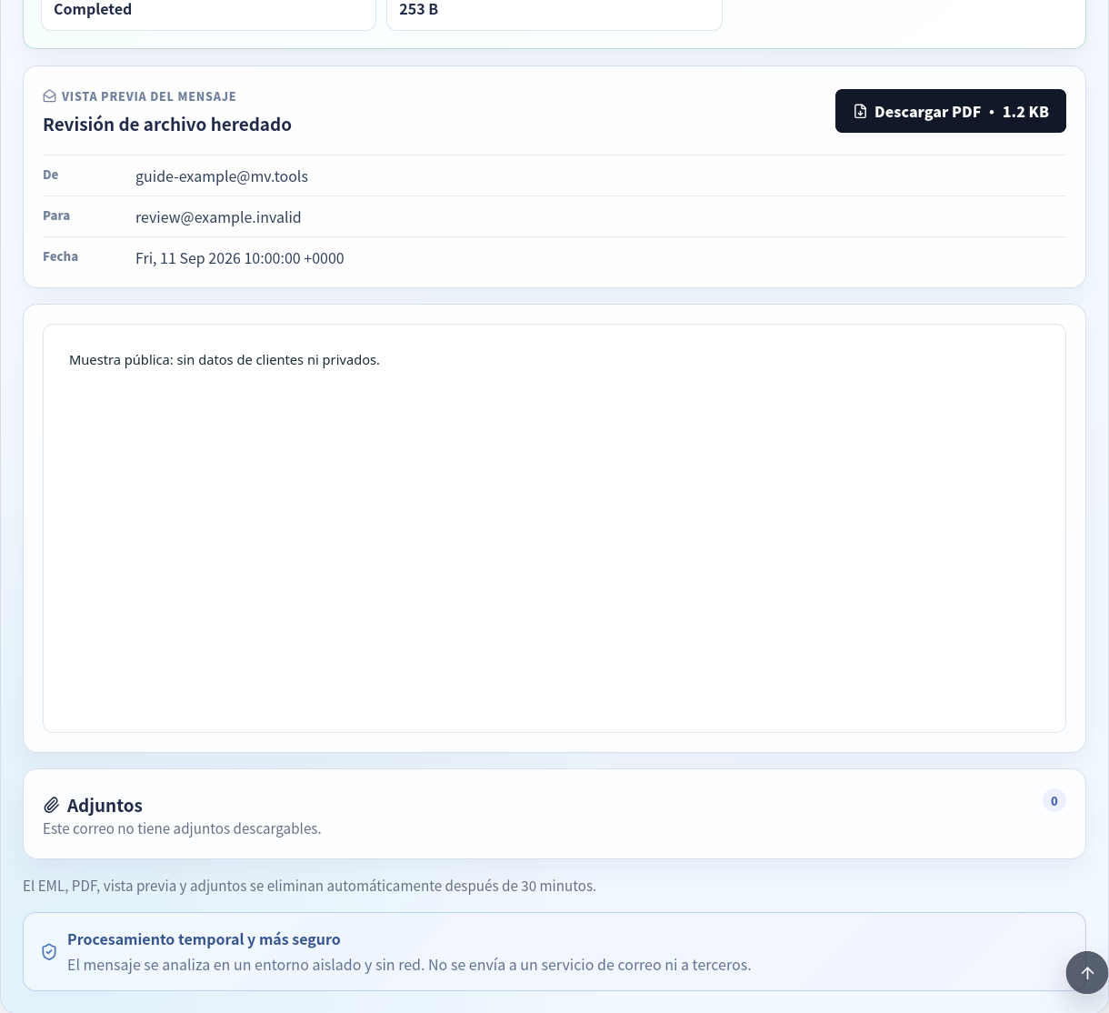 Vista EML