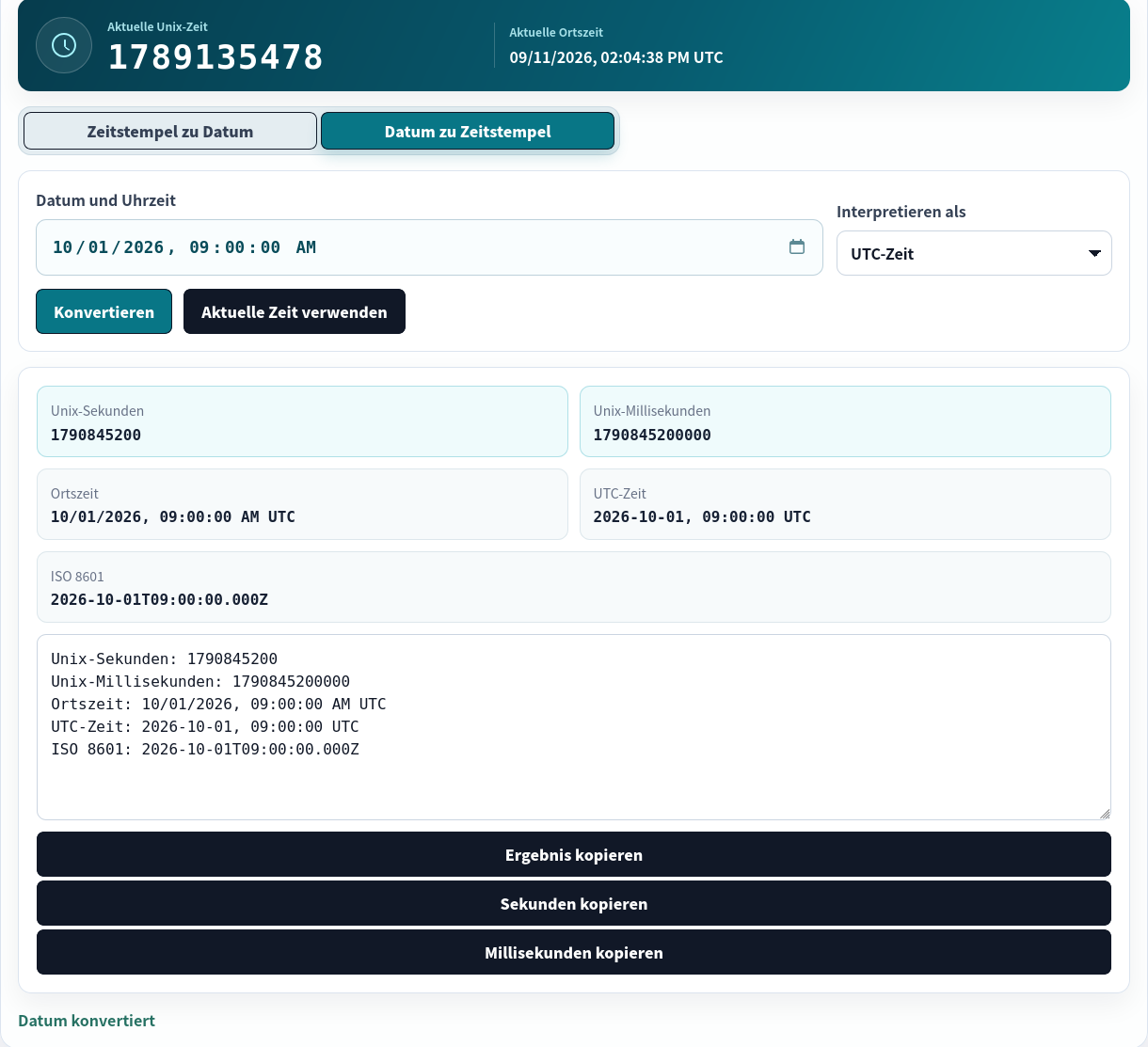 datetime-local-Eingabe bewusst als UTC interpretiert.